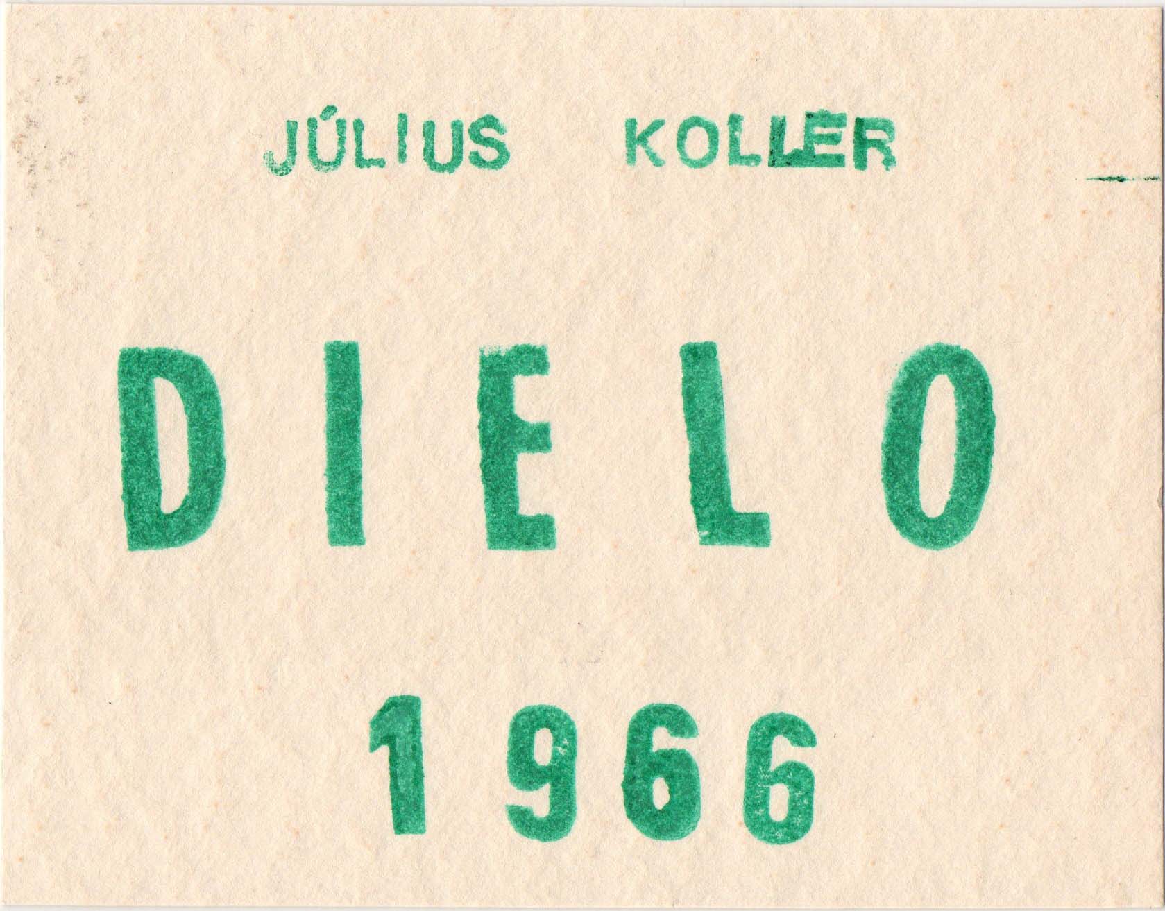 Július Koller | DIELO 1966