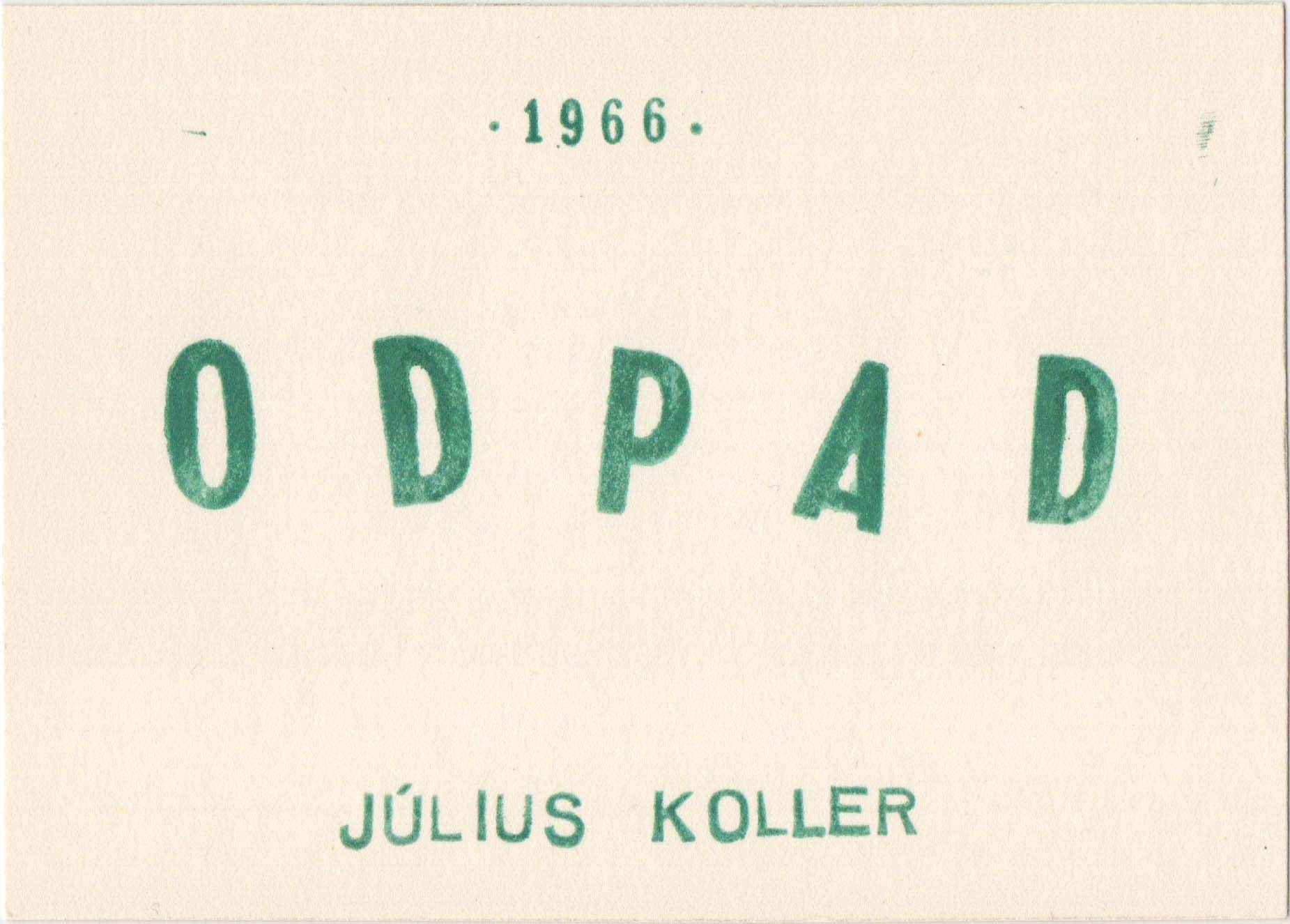 Július Koller | ODPAD 1966
